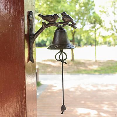 Dinner Bell Bird Doorbell Farmhouse Decor Metal Door Solid for Home Yard Wall Indoor