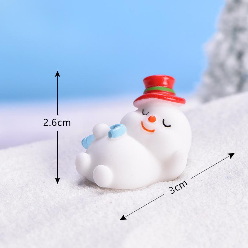 Santa & Snowman Micro Landscape DIY Bonsai Ornament - Christmas Gift Decoration