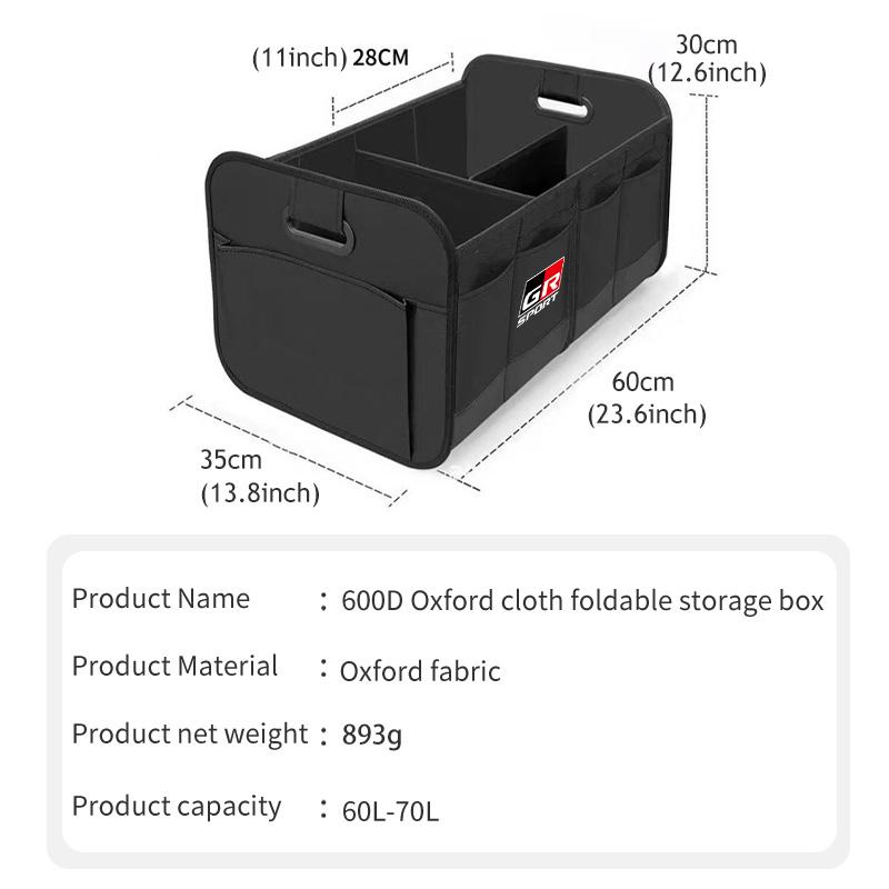 For S4 Large Capacity Car Interiors Storage Box Organizer Bag Auto Accessories GR Yaris Corolla Prius Aqua Vios Mirai Hilux JH4