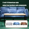 European Styles Velvet Sofa Furniture With Removable Cushion And Metal Frame for 1/6 Doll House Scene Display Accessories