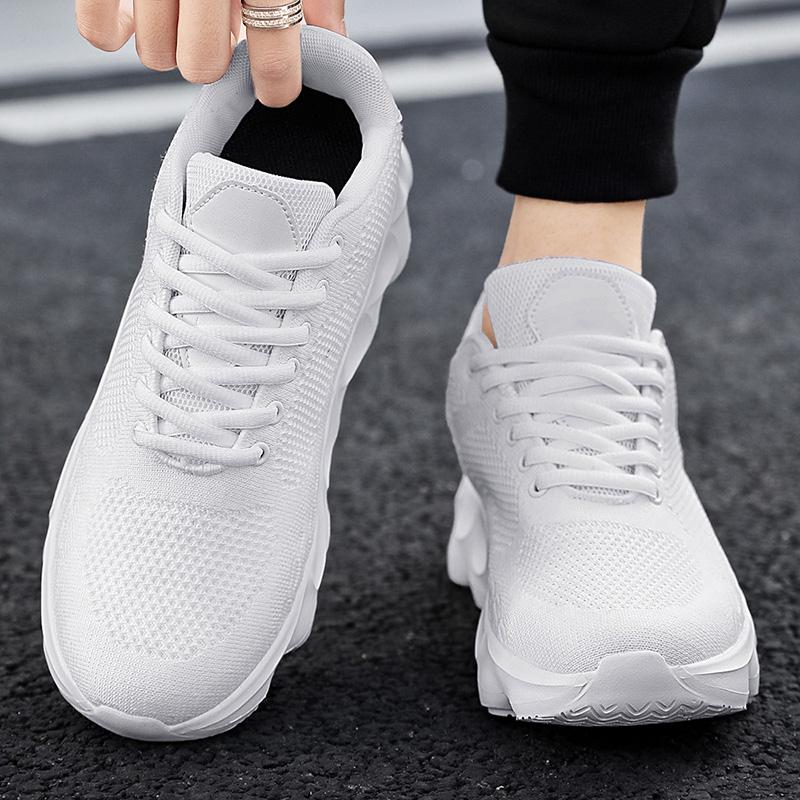 Comfortable platform sneakers for men Lightweight soft sole springback sneakers Summer trend net top men's shoes