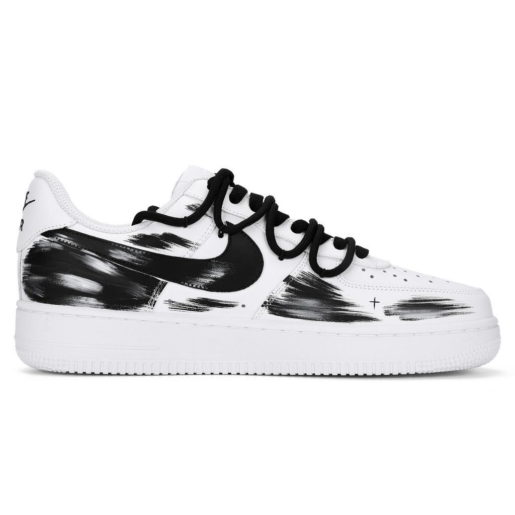 Nike Air Force 1 Slip Resistant, Abrasion Resistant, Lightweight Low Top Skateboard Shoes Men's Black White CW2288-111(Team18-)