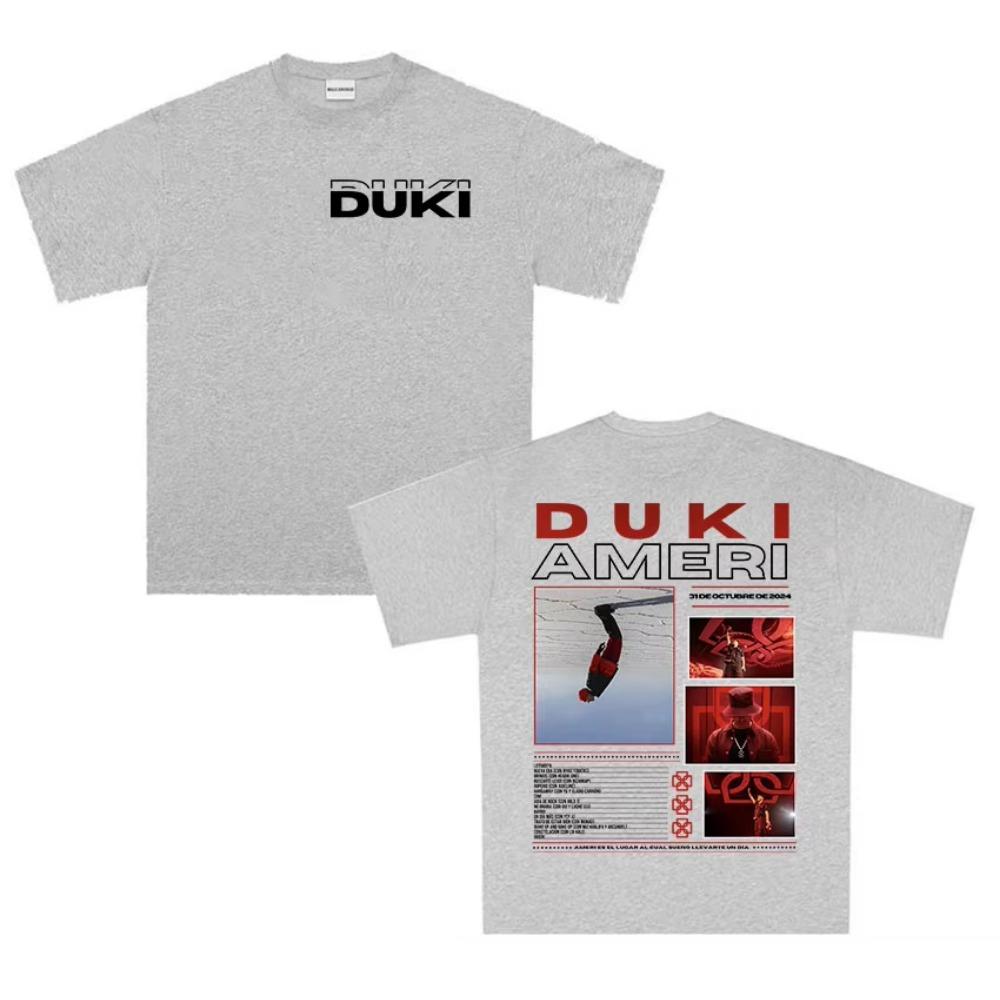 Rapper Duki Antes De Ameri 2025 new album T Shirts Men's Hip Hop punk gothic T-shirt Harajuku Oversized  Tshirt Streetwear