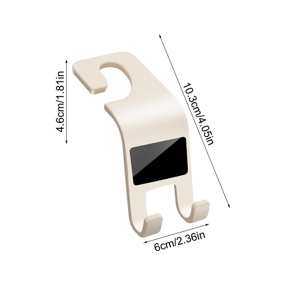 Car Hook Storage Space Saving Organizer Car Seat Headrest Hooks for Bag Clothes Truck SUV Sedan Pickup Automotive Driving Travel