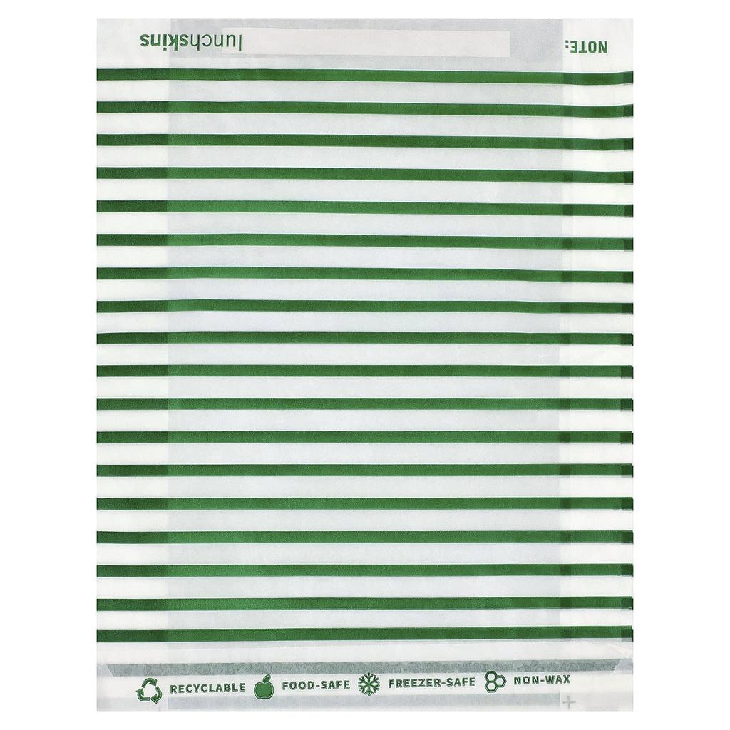 Lunchskins, XL Paper Sandwich Bags, with Locking Strip, 50-Count