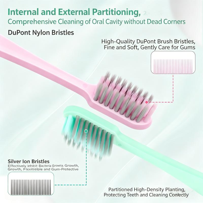 Travel Folding Toothbrush Portable Mini Toothbrush With Soft Medium Bristles For CampingUseful Design Soft Bristles Brushes
