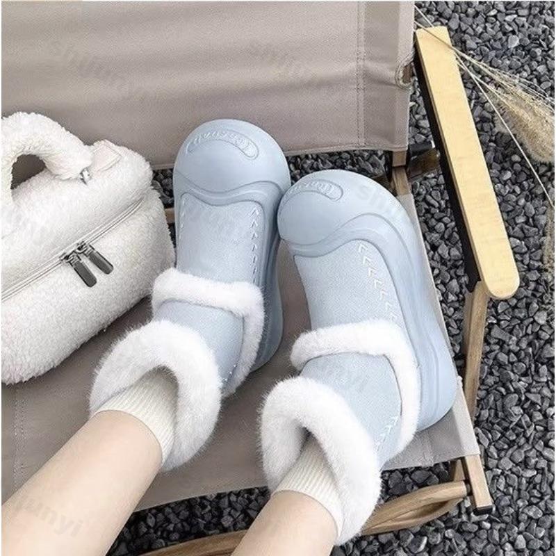 Women Snow Boots Winter Plush Warm Thick Soled Platform Ankle Boots Non-slip 2026 New Windproof Women Cotton Shoe Botas Mujer
