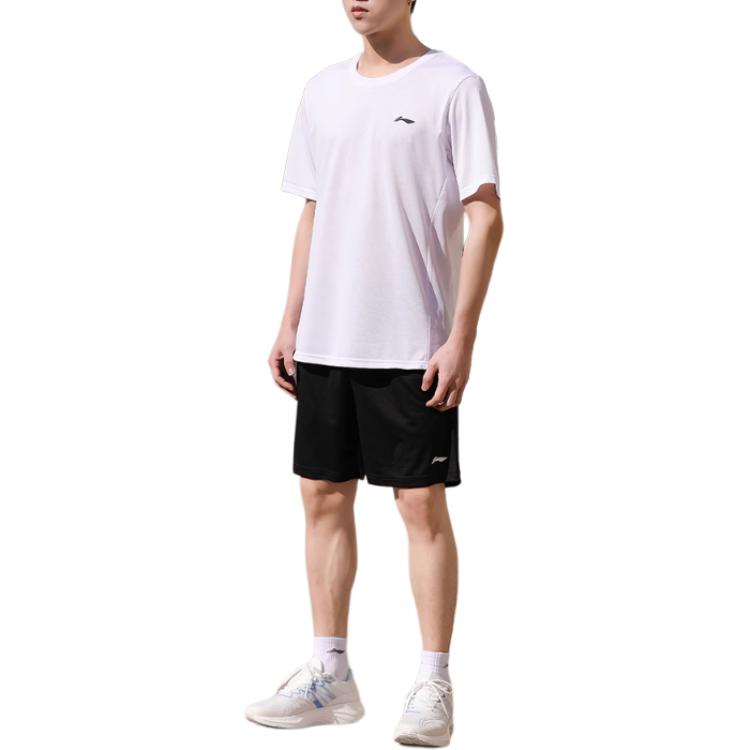 Li Ning Breathable Comfortable Lightweight Casual Sports Suit Men Sportswear White Black YATU111-1