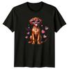 Dog Heart Sunglasses Bubblegum Valentines Day Animals Unisexs TShirt Unisexs Tee