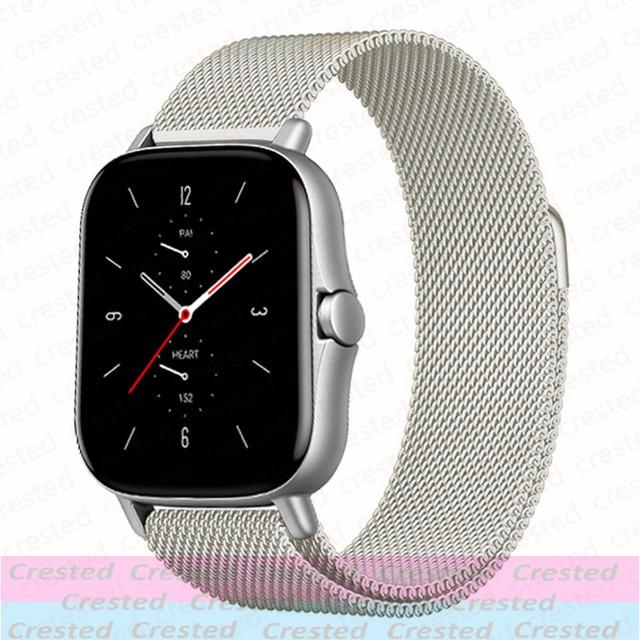 20mm/22mm Magnetic Band For Amazfit GTS/4/2/2e/3/GTS2 Mini/GTR 47mm/GTR2/3/Pro/4 Stratos Metal Watch Bracelet Amazfit Bip Strap