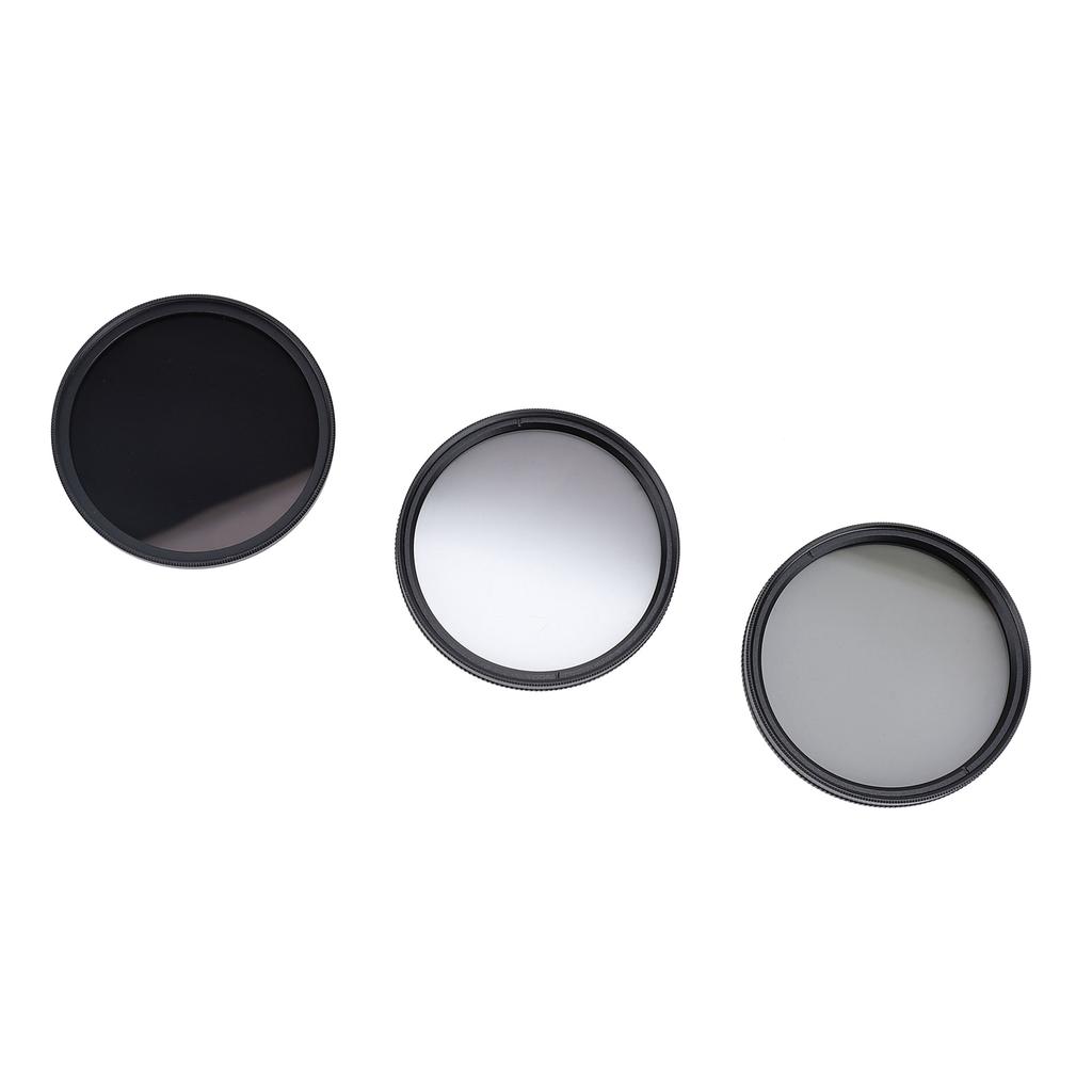 3 in 1 Camera Filter Kit ND8 CPL GND Filter Set Replacement Neutral Density Filter Circular Polarizing Filter Graduated