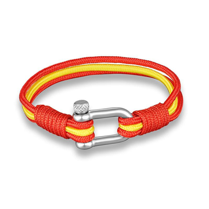 8 Styles Yellow Red Multilayer Rope Leather Bracelet Magnet Bracelets 550Paracord Survival Bracelets Pulseras