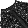 C7292 Europeisk & Amerikansk Mode Dam Sexig Strass Bodycon Genomskinlig Sjal Klänning