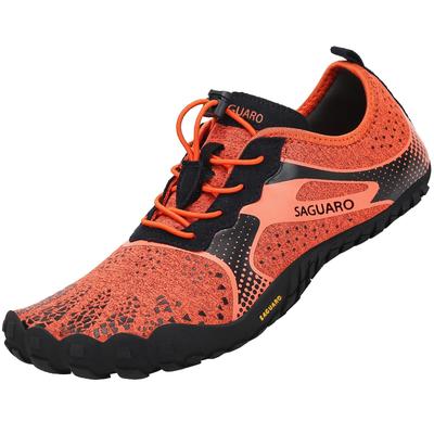 [SAGUARO] Barefoot Running Shoes, Portable Fitness Shoes, Flexible, Ultralight, Breathable, 26.0 Cm, Orange