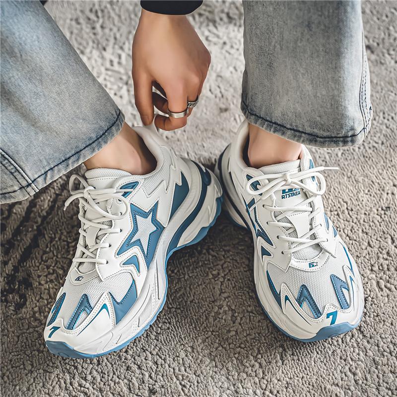 Fashion Autumn Men Casual Sneakers Stars  Vintage Shoes Tennis Running Sneakers Breathable Lace Up Sports Shoes For Male 39-44