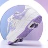 Scarpe a rotelle a quattro ruote da ragazzo autunnali pattinaggio a rotelle rimovibili scarpe da pattinaggio da studente scarpe da bambino con ruote