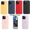 Apple 14 Liquid Silicone Phone Case Full Coverage Magnetic Adsorption Official Protective Cover Purple)