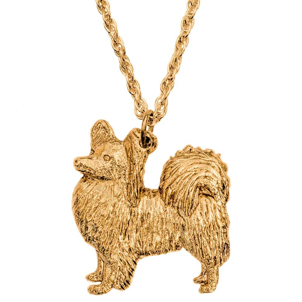 Papillon British-made Art Dog Pendant Necklace Collection