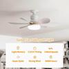 6-Blade LED Ceiling Fan Light with E27 Base for Bedroom and Study