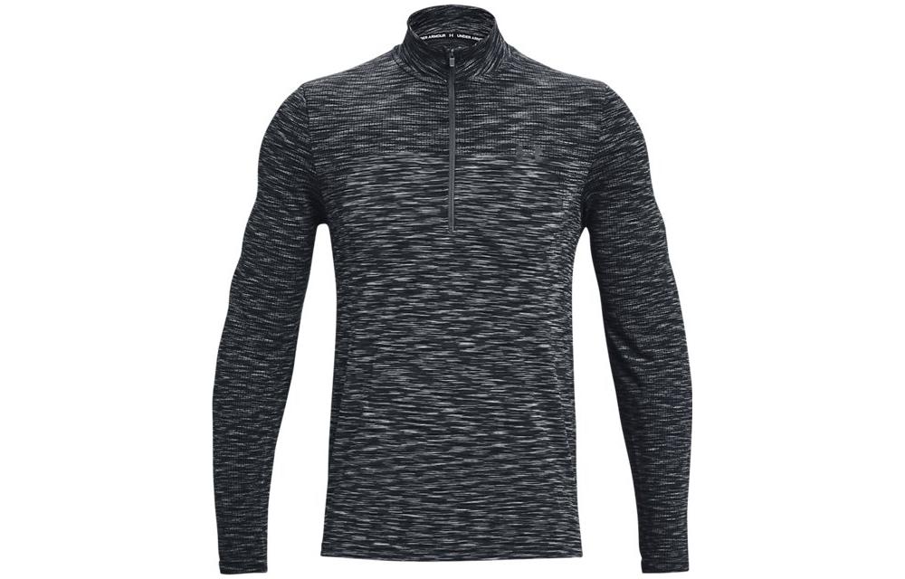 Under Armour Seamless T Shirts Men s Gray Stand Collar Moderate Straight Fit 1359875-012 XL