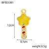 CARLIDANA 2PCS Manna High Quality Stainless Steel Emenal Flower Drinks Gold Color Non Tarnish Beach Ocean Charms for DIY Jewelry