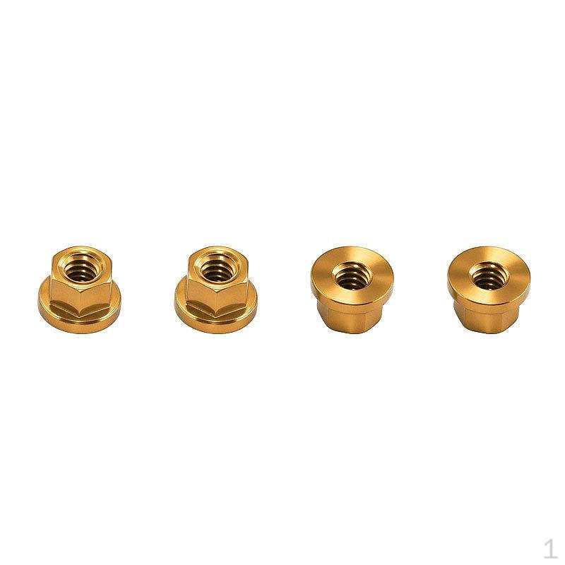 4 M2 Flange Wheel Nuts for 1/30 RC Crawler, Premium Aluminum Alloy Replacement Parts SCX30