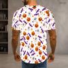 Men S Plus Size Round Neck Short Sleeve Halloween Printed White T Shirt