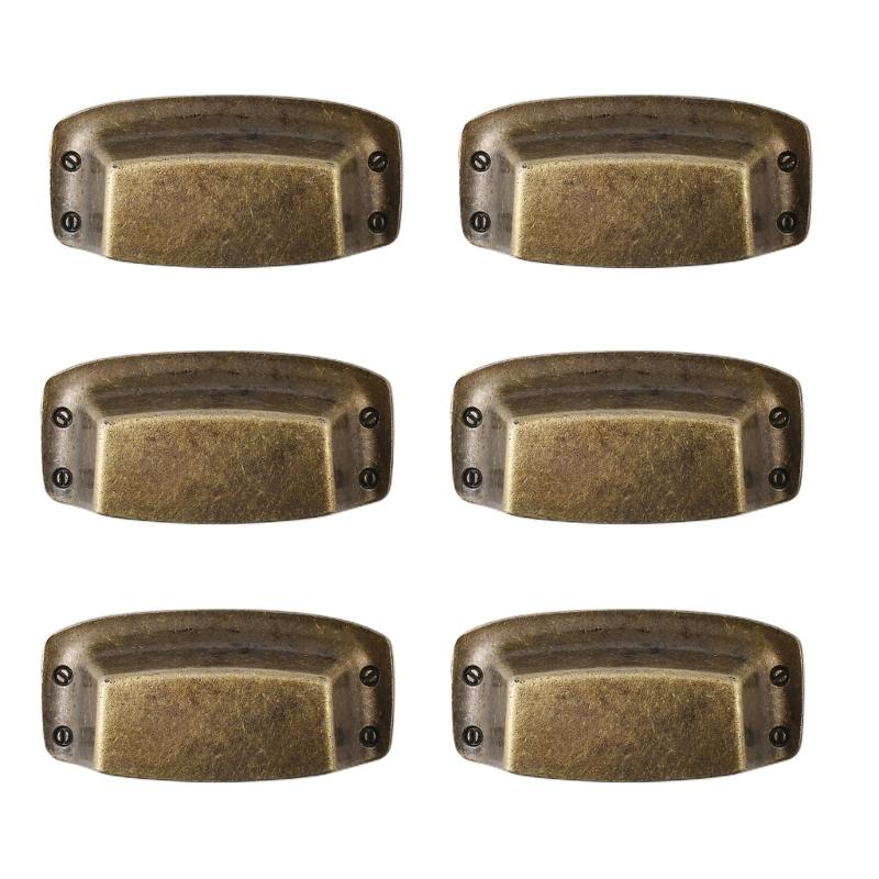 Ergonomic Curvilinear Form Handles for Drawer Entrances Offering Traditional Look and Strong Construction for Residential Application