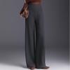 Angola Red High Waist Woolen Wide-Leg Pants for Women - Winter 2025 Style