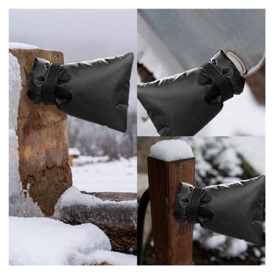 Faucet Anti-freeze Cover Padded Thermal Spigot Protector Cold Weather Waterproof Tap Shield for Outdoor Garden Faucets Winter Protection