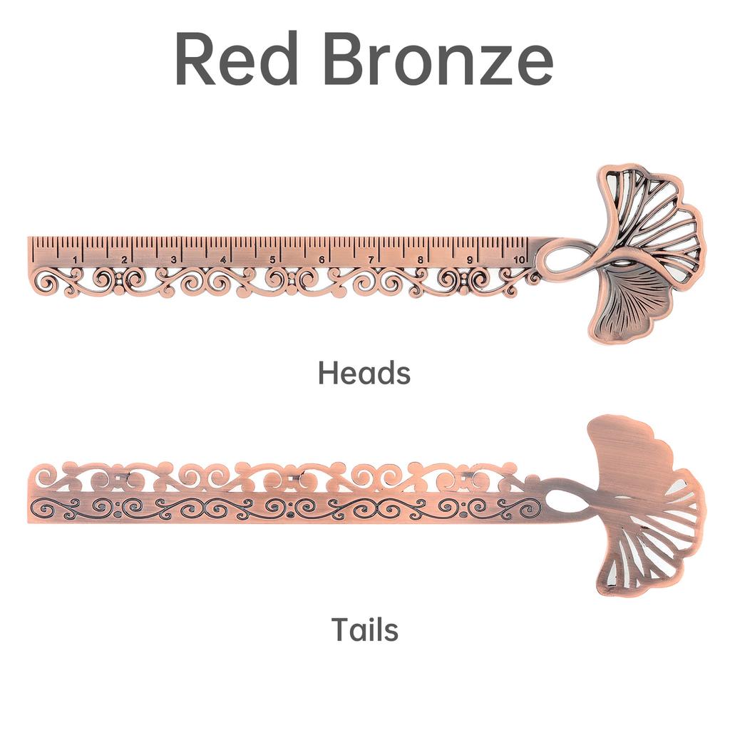 Elegantní klasické kovové záložky pravítko 4 barvy prémiové pro ženy učitele milovníky knih s funkcí měření