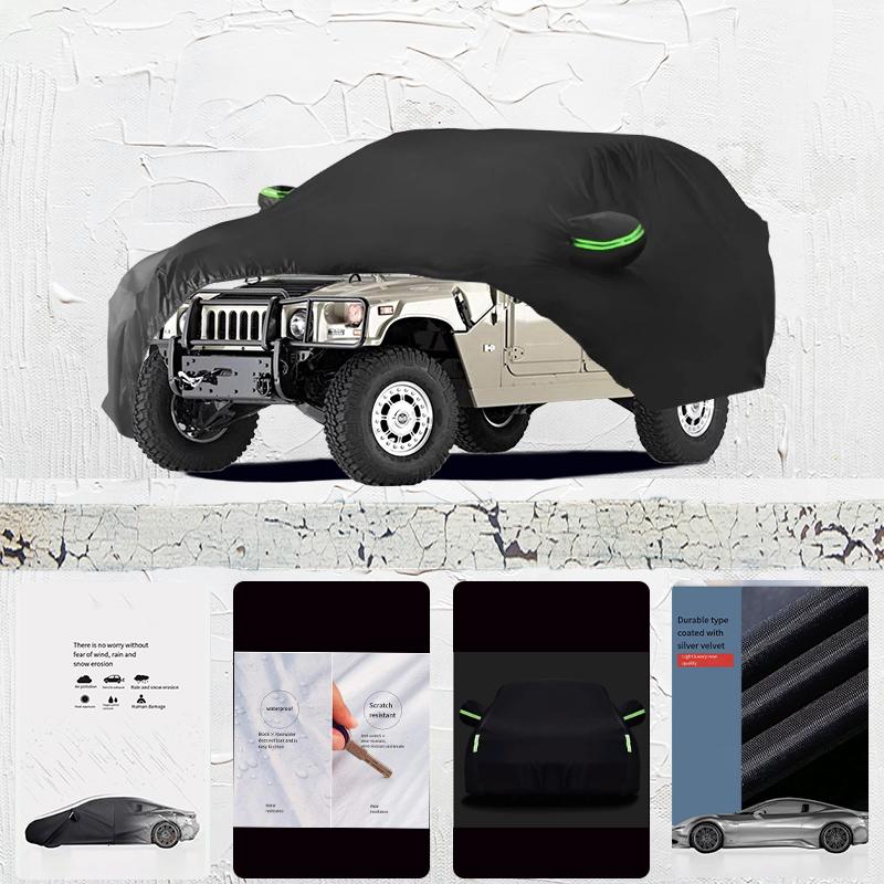 For Hummer H1 All-weather Outdoor Fully Covered with Snow and UV Protection Waterproof Sun Shade Snow Rain Wind Resistant