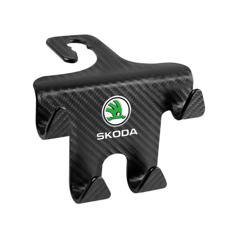 UGKV2 Car Seat Headrest Hook Auto Back Seat Organizer Accessorie For Skoda Octavia 2 3 A4 A5 mk1 Fabia Superb Rapid Kodiaq Karoq