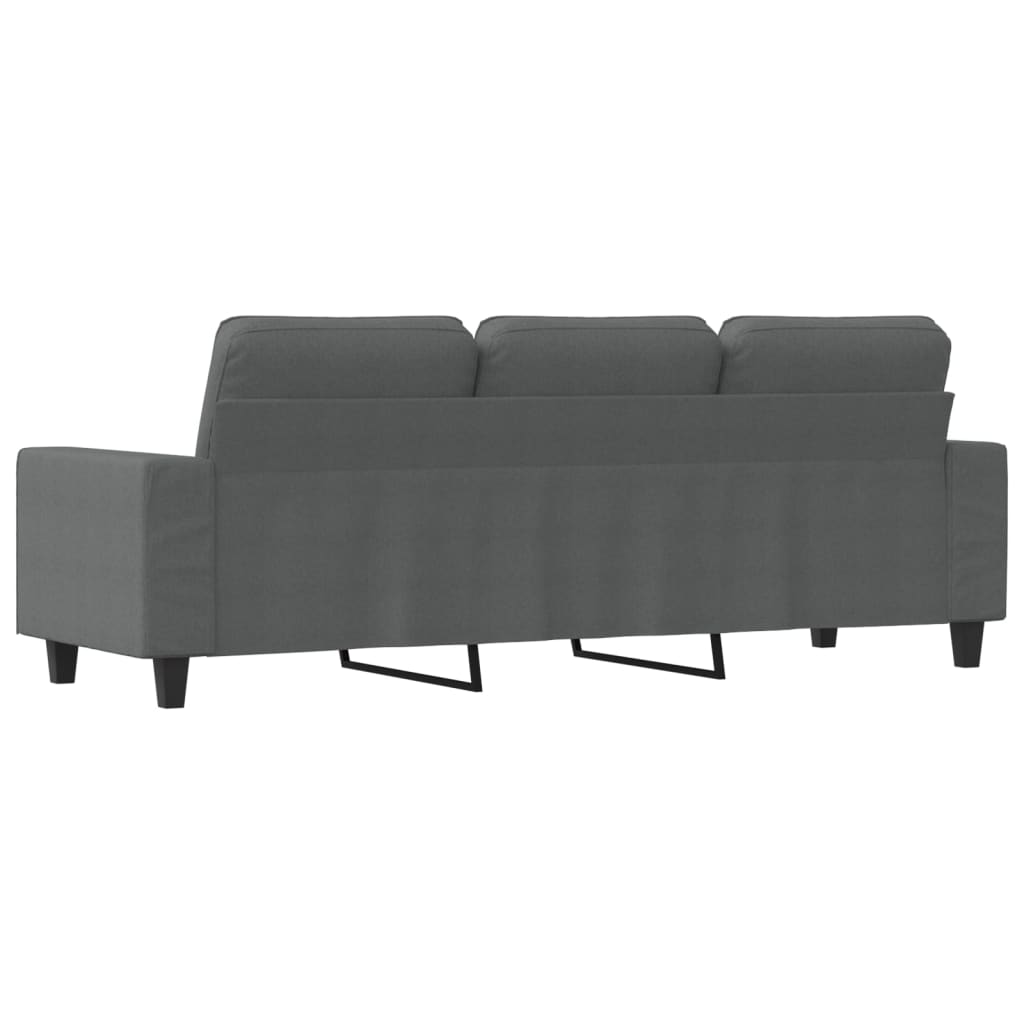 Vidaxl 3-Seater Sofa, Dark Grey, 180 Cm, Upholstered In Fabric