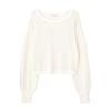 Proportion Body Dressing Sequin Mesh Knit Cream Yellow Women's Sweater,