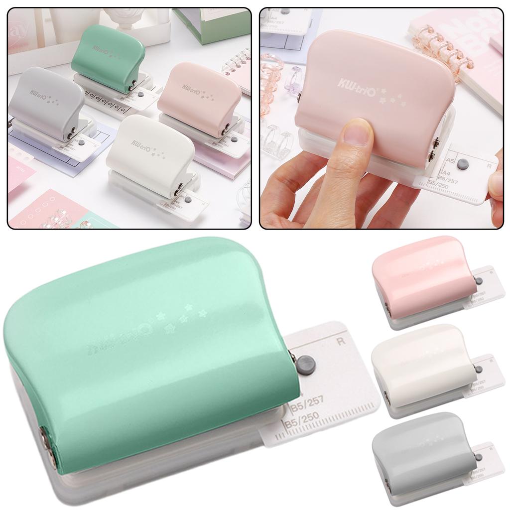 5 Hole Punch With Scale Lines,Multi-Purpose Portable Holes Punch Aid,Scrapbook Hole Puncher,For Scrapbooks Paper