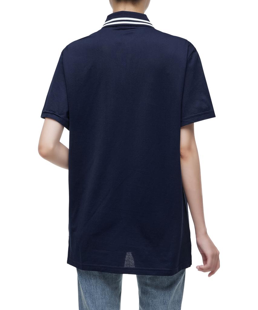 Pollolalpeulolengolpeu Custom Slim Fit Performance Polo Shirt - Navy