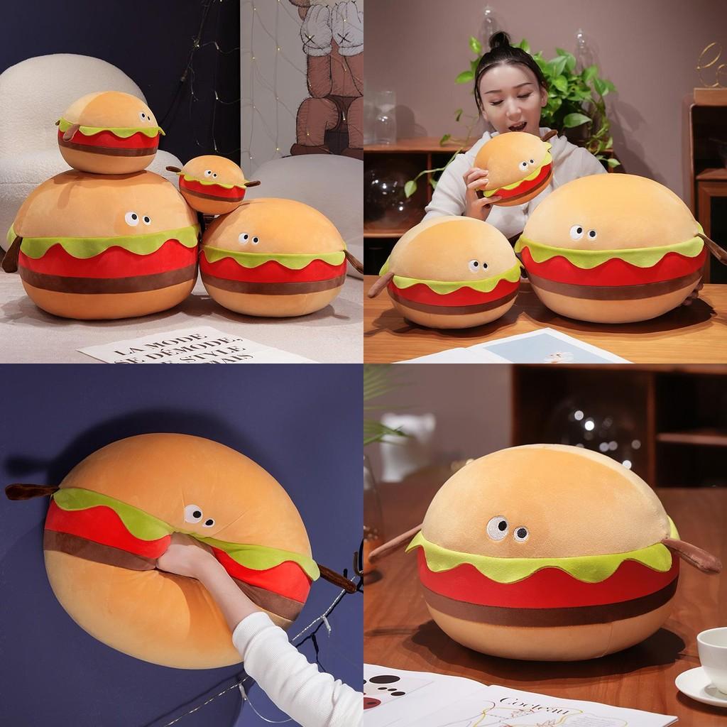 Plush Hamburger Food Plush Toy With Soft Pp Cotton For Kids And Teens