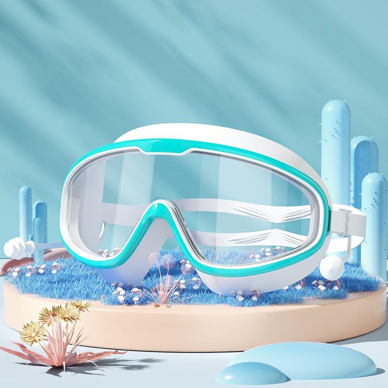 Swimming Goggles Big Frame Swimming Goggles Big Frame HD Wide View Anti-Fog UV Protection Swimming Goggles for Adults No Leaking
