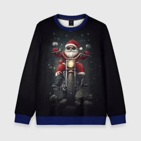 Autumn Winter New Men's Women's Santa Claus Creative Printed Round Neck Lightweight Casual Loose Pullovers