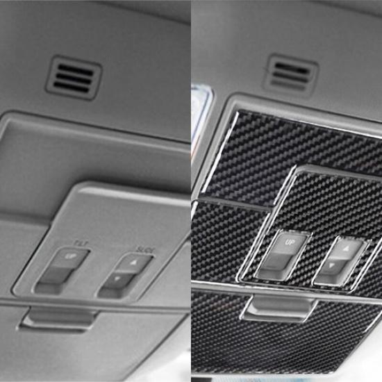 Luxury Carbon Fiber Car Inner Reading Light Panel Cover For Toyota Tundra 14-18