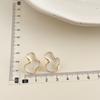 White Enamel Oil Irregular Cloud Stud Earrings for Women Trendy Twist Metal Geometry Simple Abstract Ear Jewelry Festival Gift