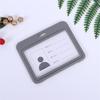 Plastic Double Sided Transparent Employees Work School Credential Badge Office Pass Id Card Holder Accessories Lanyard Decor