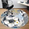 1pc Soccer Ball Office Round Area Rug,  Mat Suitable ForOffice, Under Office Chairs Bedroom Living Room Home Decor, Room Deco