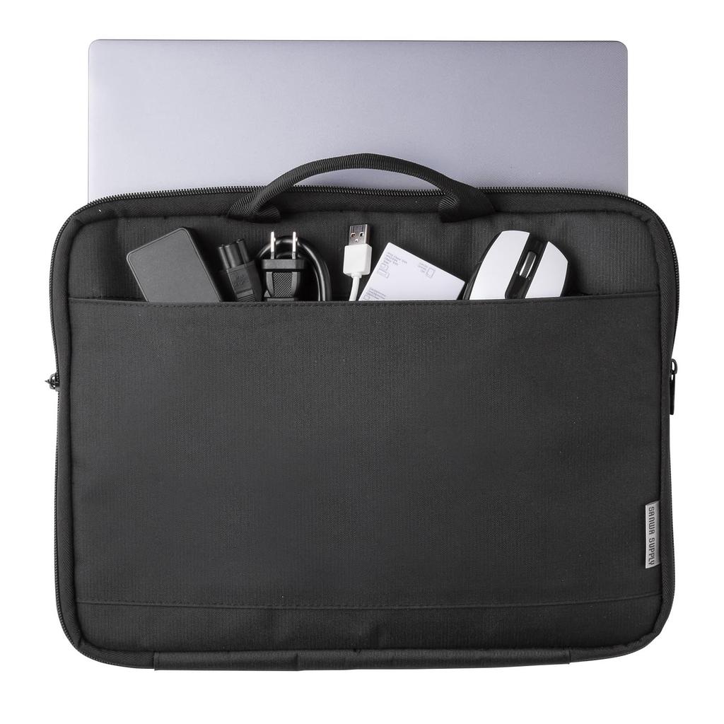 SANWA SUPPLY PC Inner Case with Handle (14-inch Wide) IN-GH14BK