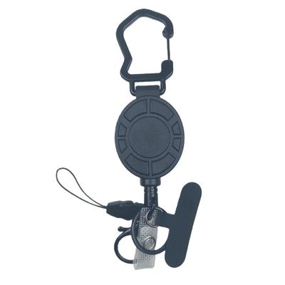 Retractable Keychain Carabiner Badges Holder Telescoping Phone Strap Safety Tether for Hiking Outdoor Activity