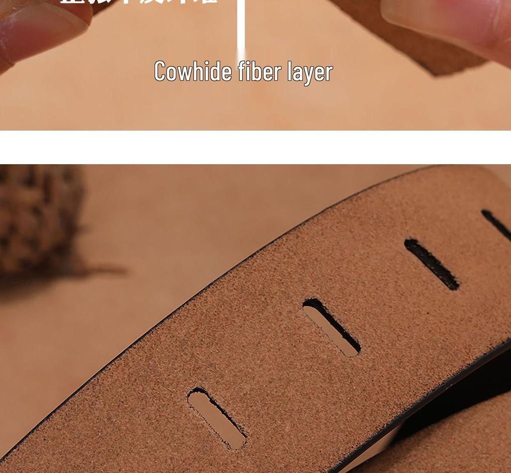 Men's Genuine Leather Extra-Long Black Plus Size Belt