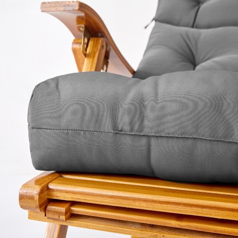Rocking Chair Seat Cushion Garden Chair Seat Mat Thickened Silk Cotton Filling Soft Strap Tying Rope Four Season Universal Lounge Chair Cushion