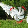 Yousheng 1 Set Reflective Pinwheels with 10m String Outdoor Bird Deterrent Wind Spinner 8 Pinwheels Sparkly Garden Bird Scare Device for Yard