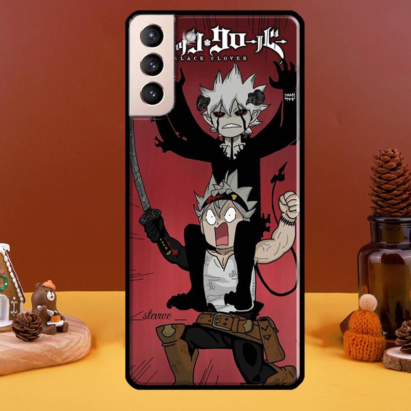 Asta Black Clover Hülle Für Samsung Galaxy S21 Ultra S20 FE S8 S9 S10 Note 10 Plus Note 20 S22 Ultra Cover